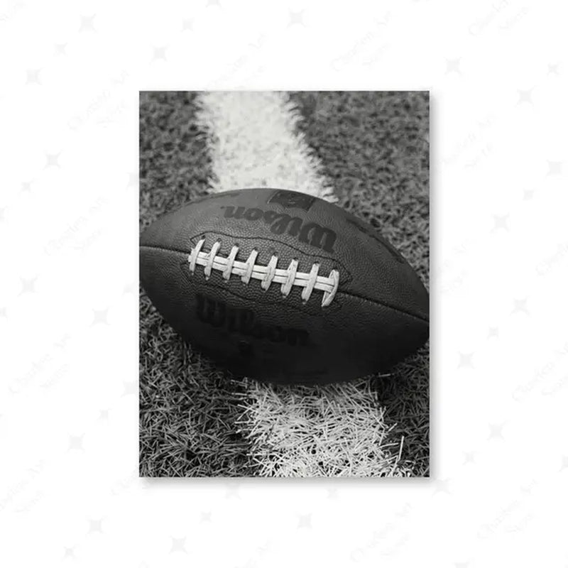 Basketball Football Baseball Goft Poster Black White Sport Photography Canvas Painting Prints Wall Art Pictures Club Rome Decor