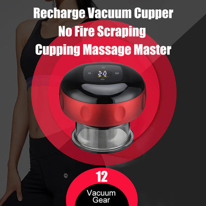 Aique Recharge Electric Vacuum Cupping Therapy Set Skin Scraping Massage Guasha Wireless Slimming Body Fat Burner Smart Cupping