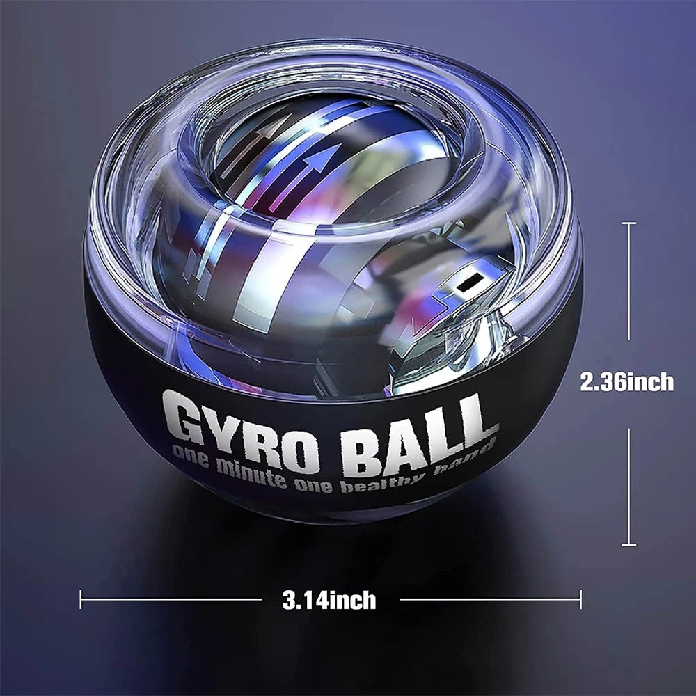 LED Gyroscopic Powerball Autostart Range Gyro Power Self Start Wrist Ball Fitness Exercise Equipment Arm Hand Muscle Trainer