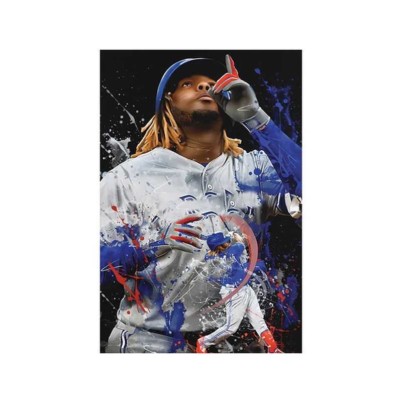 Famous Baseball Star Trout Graffiti Canvas Painting Sports Player Mookie Portrait Poster and Print Wall Art Room Decor Fans Gift