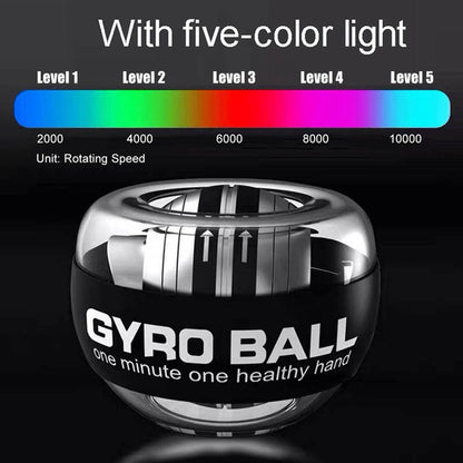 LED Gyroscopic Powerball Autostart Range Gyro Power Self Start Wrist Ball Fitness Exercise Equipment Arm Hand Muscle Trainer