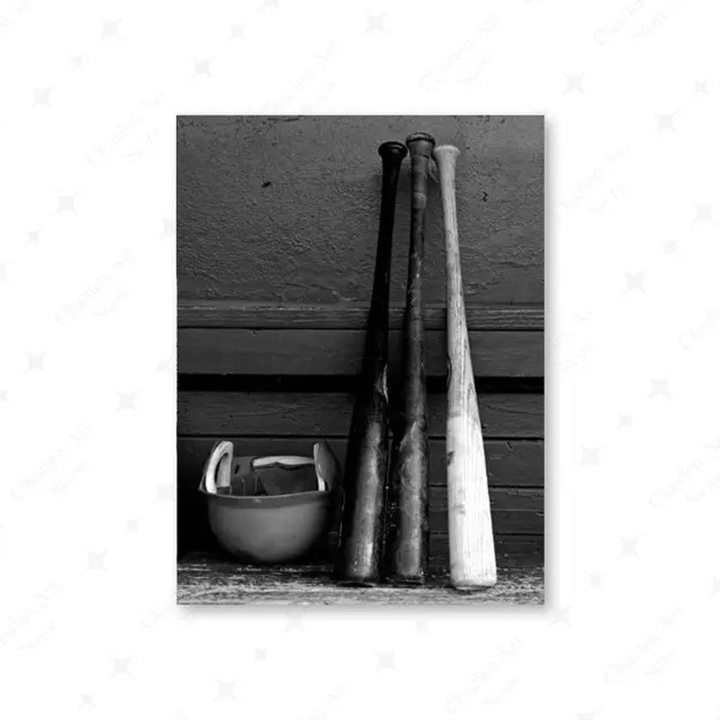 Basketball Football Baseball Goft Poster Black White Sport Photography Canvas Painting Prints Wall Art Pictures Club Rome Decor