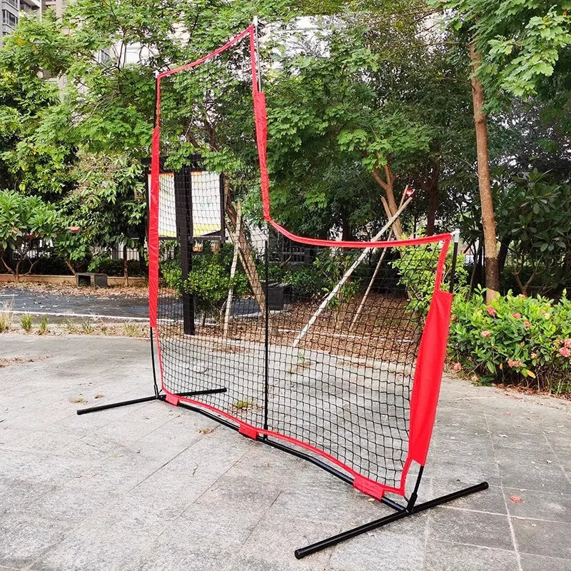 Portable 7X7Ft Baseball Softball Pitcher Protection Net with Frame Protector L Screen Pitching Batting Catching Equipment