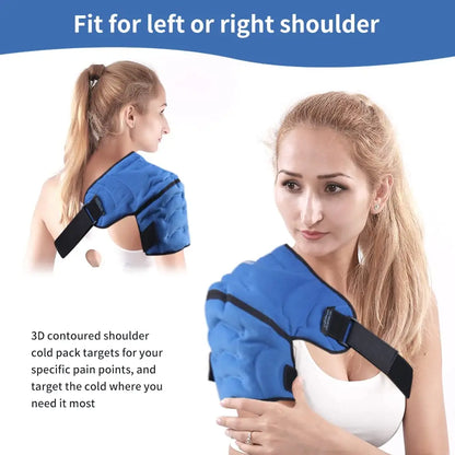 Ice Pack Shoulder Brace Support Wrap for Injuries Pain Relief Hot Cold Compression Therapy for Shoulder Bursitis Swelling