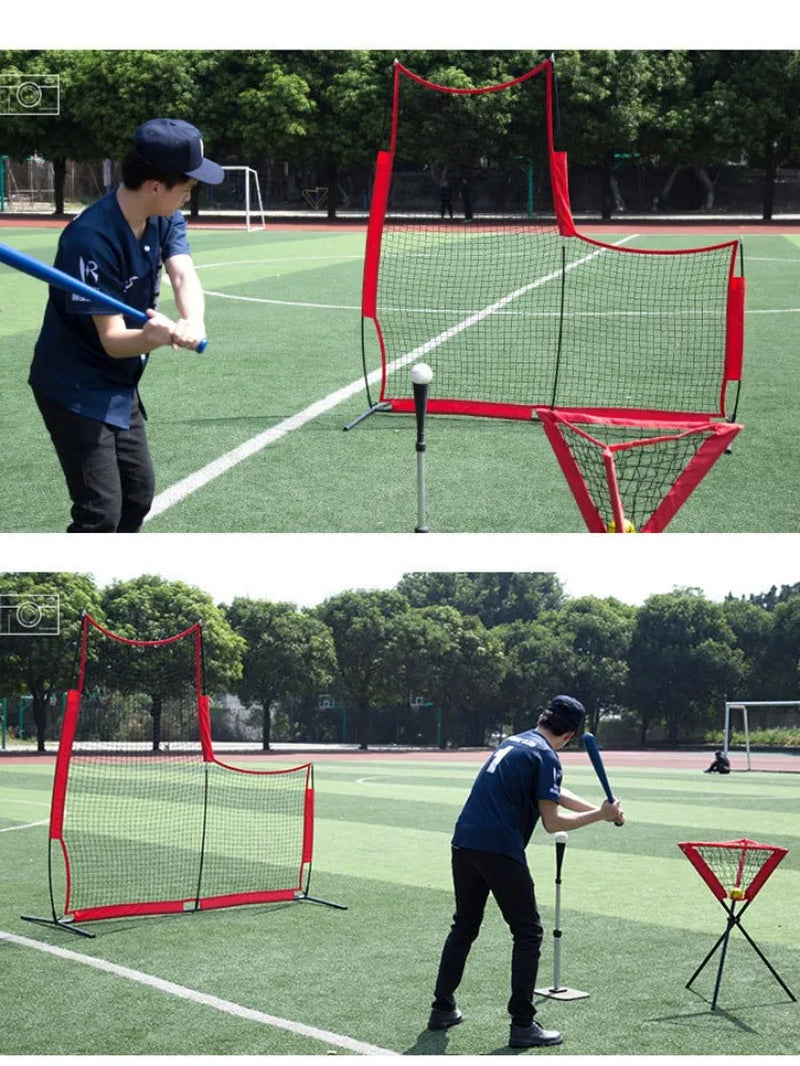 Portable 7X7Ft Baseball Softball Pitcher Protection Net with Frame Protector L Screen Pitching Batting Catching Equipment