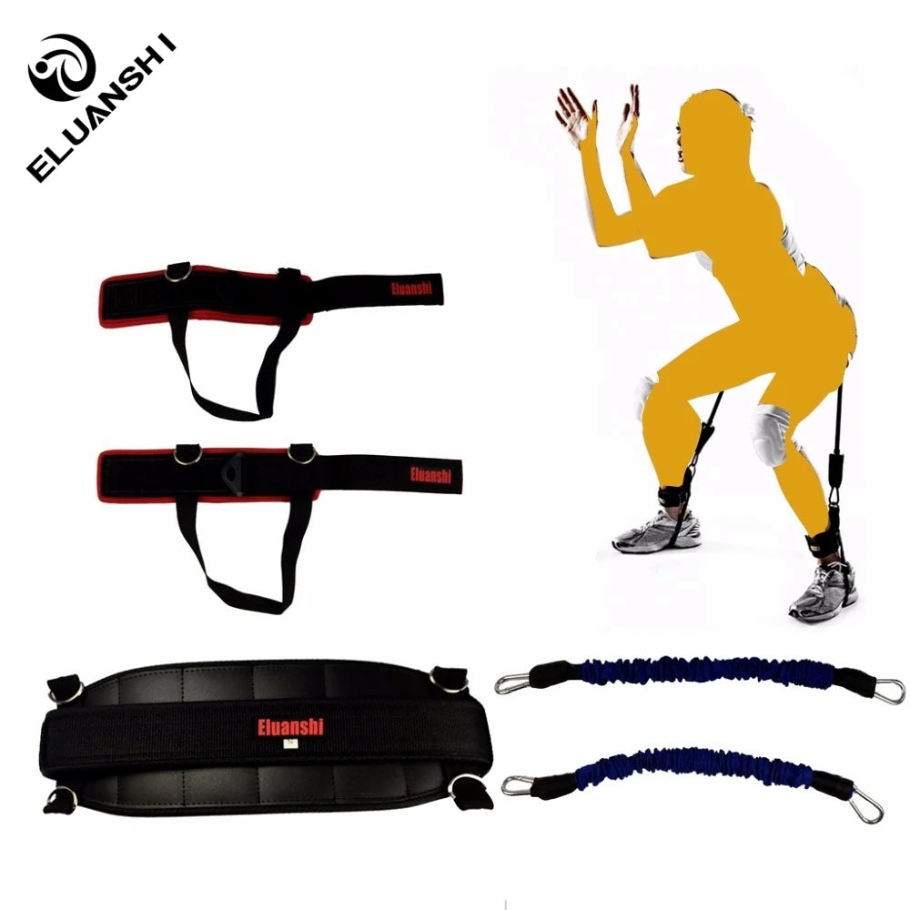 Strength Agility Training Strap Fitness Bounce Trainer Rope Resistance Bands Rubber Basketball Tennis Jump Leg Men Women