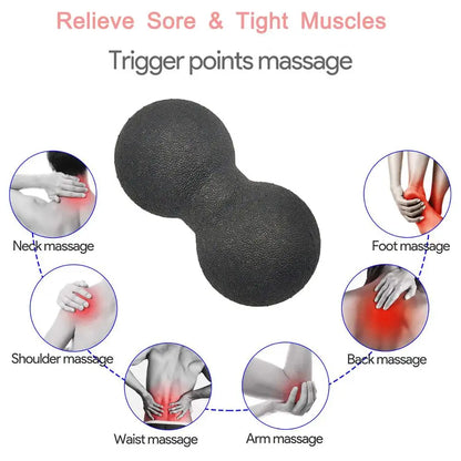 Peanut Massage Ball Set Lacrosse Ball EPP Fascia Therapy Muscle Ball for Myofascial Release Muscle Relaxer Acupoint Massage