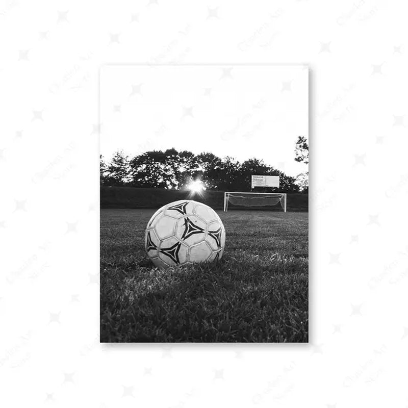 Basketball Football Baseball Goft Poster Black White Sport Photography Canvas Painting Prints Wall Art Pictures Club Rome Decor