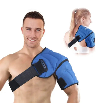 Ice Pack Shoulder Brace Support Wrap for Injuries Pain Relief Hot Cold Compression Therapy for Shoulder Bursitis Swelling