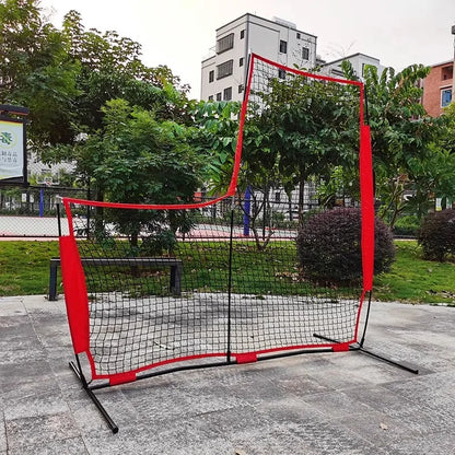 Portable 7X7Ft Baseball Softball Pitcher Protection Net with Frame Protector L Screen Pitching Batting Catching Equipment