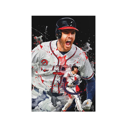 Famous Baseball Star Trout Graffiti Canvas Painting Sports Player Mookie Portrait Poster and Print Wall Art Room Decor Fans Gift