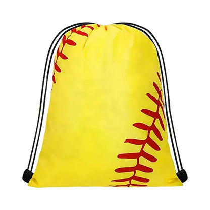 Softball Backpack Bag Capacity Waterproof Softball Drawstring Bag Durable Baseball Goodie Backpack for Sports Portable Wear