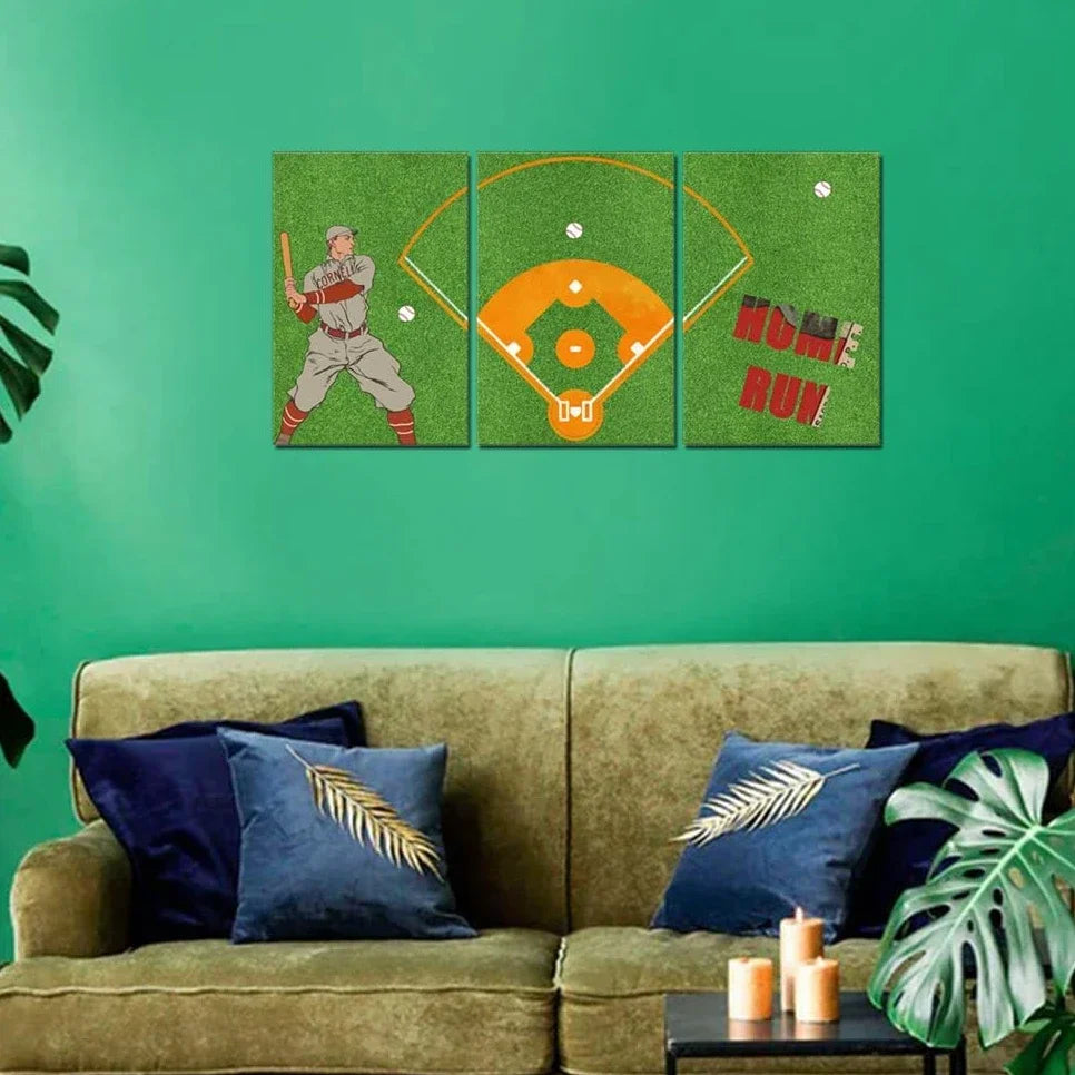 Baseball Stadium Frameless Wall Printing Painting Home Run Poster Classroom Dormitory Wall Decoration Unframed Canvas Painting