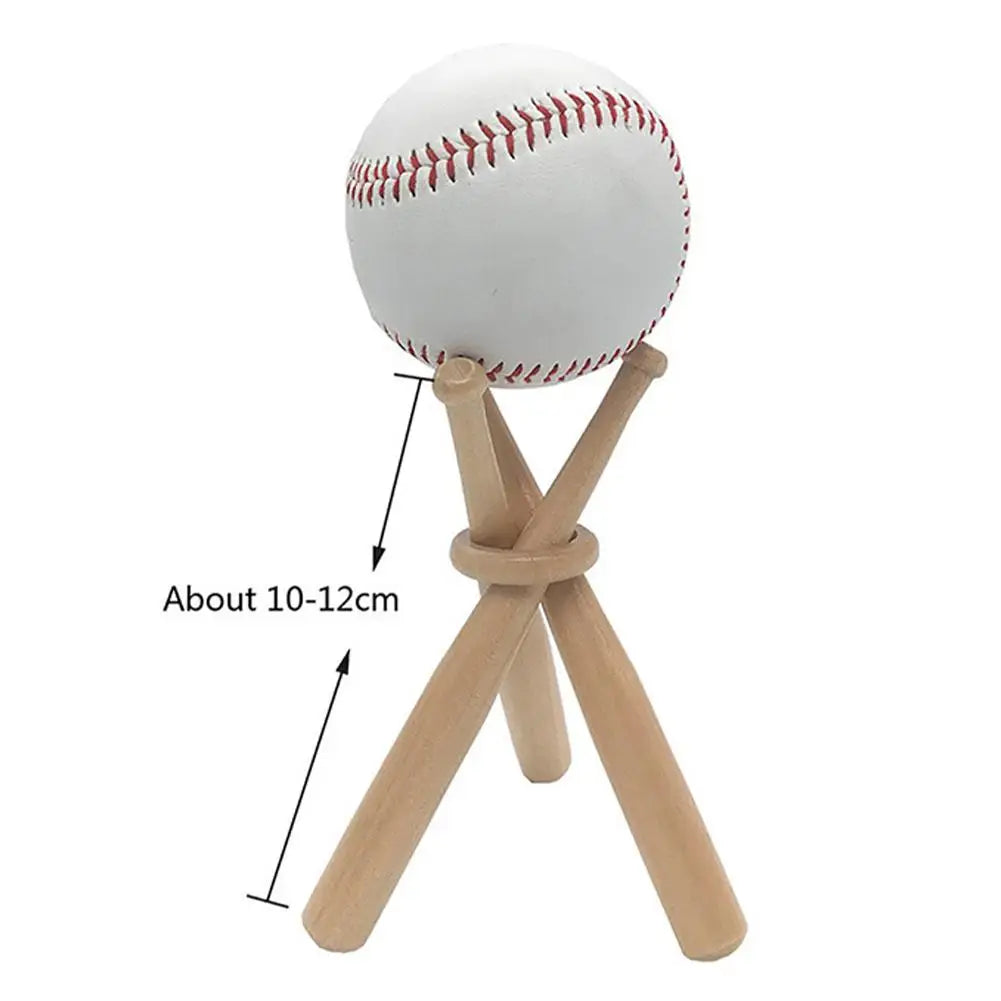 Wooden Baseball Holder Mini Baseball Bat Display Stand Golf Tennis Ball Support Bracket Beisbol Softball Baseball Accessories