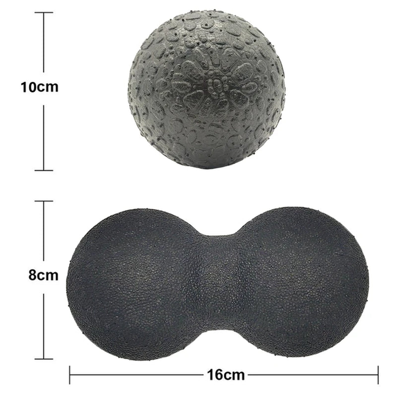 Peanut Massage Ball Set Lacrosse Ball EPP Fascia Therapy Muscle Ball for Myofascial Release Muscle Relaxer Acupoint Massage