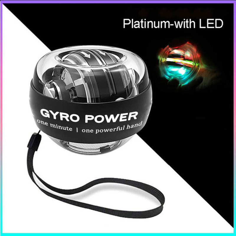 LED Gyroscopic Powerball Autostart Range Gyro Power Self Start Wrist Ball Fitness Exercise Equipment Arm Hand Muscle Trainer