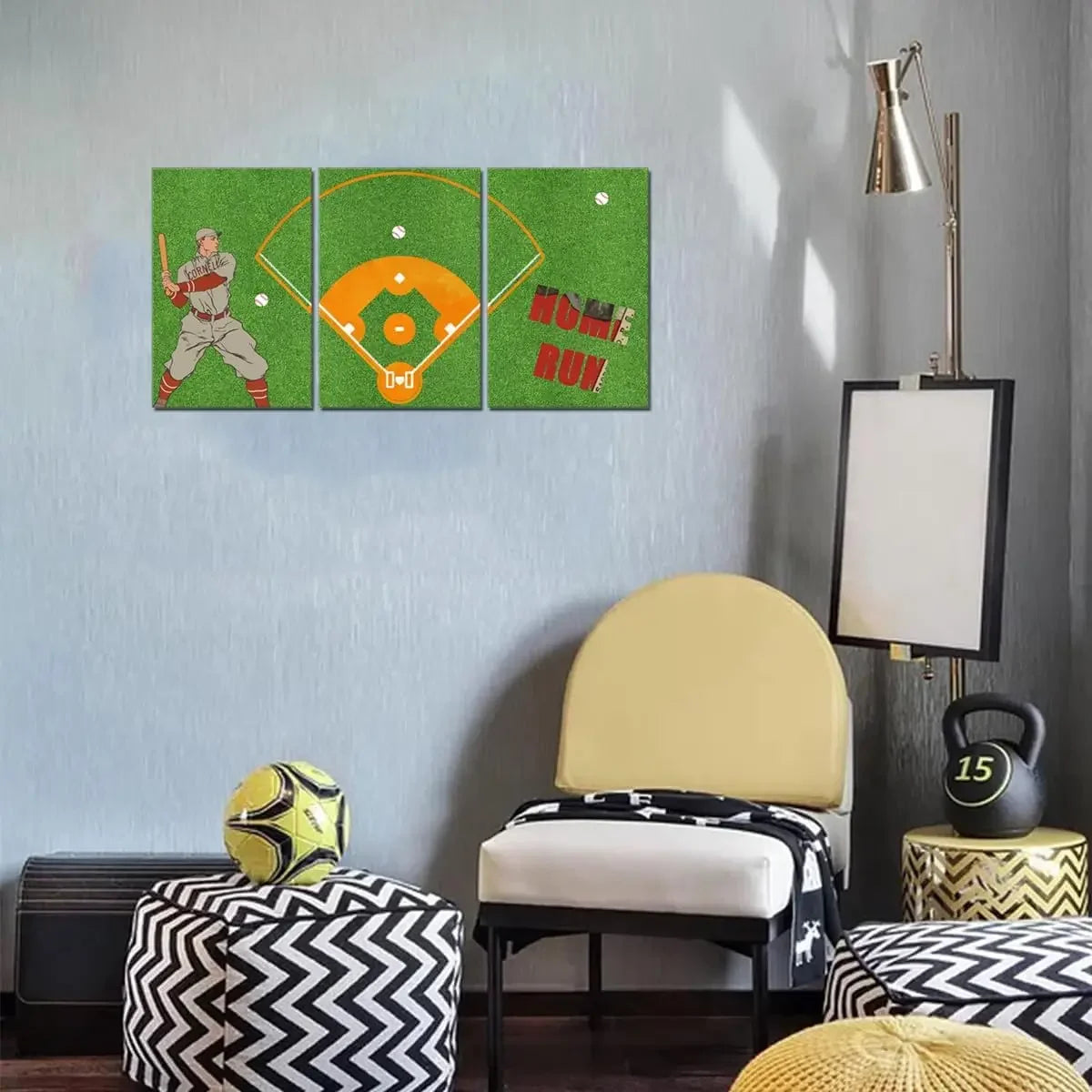 Baseball Stadium Frameless Wall Printing Painting Home Run Poster Classroom Dormitory Wall Decoration Unframed Canvas Painting