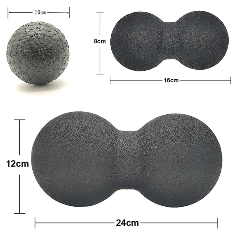 Peanut Massage Ball Set Lacrosse Ball EPP Fascia Therapy Muscle Ball for Myofascial Release Muscle Relaxer Acupoint Massage