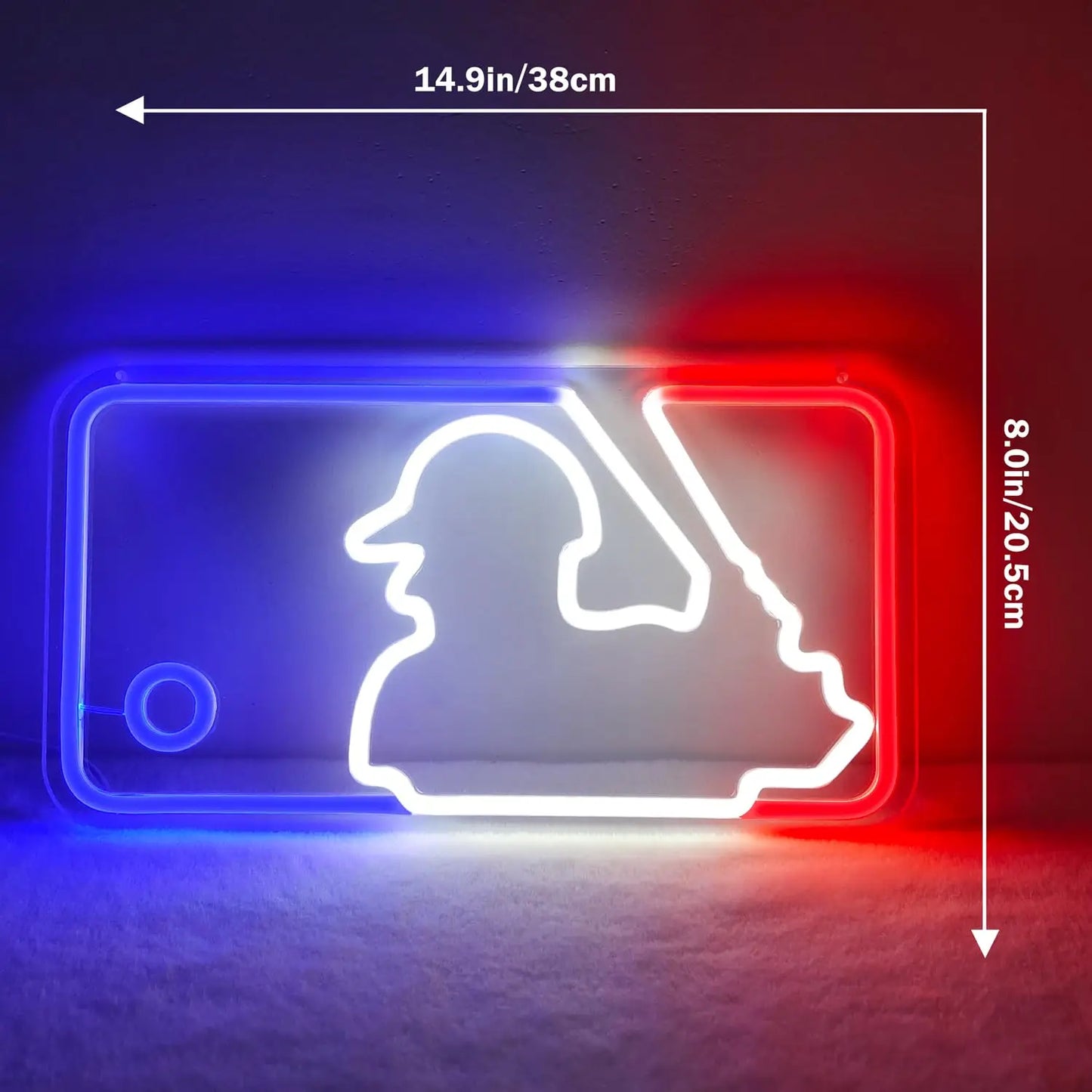 Baseball Neon Lights Signs Light up Wall Dimmable LED Boys Room Sport Club Bar Neon Wall Signs Light Wall Art Decoration