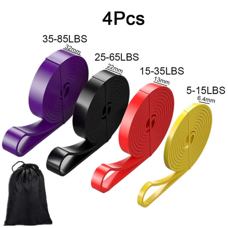 208Cm Stretch Resistance Band Exercise Expander Elastic Fitness Bands Pull up Assist Bands for Training Pilates Home Gym Workout