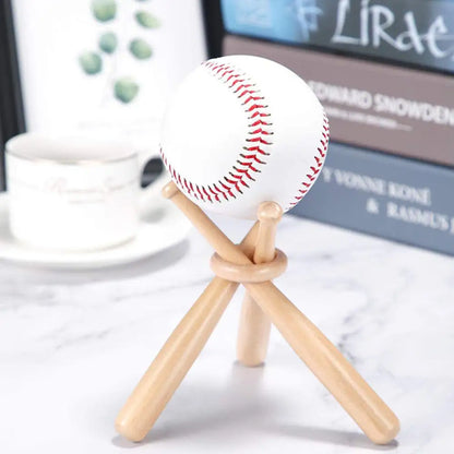 Wooden Baseball Holder Mini Baseball Bat Display Stand Golf Tennis Ball Support Bracket Beisbol Softball Baseball Accessories