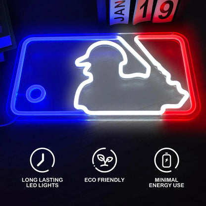 Baseball Neon Lights Signs Light up Wall Dimmable LED Boys Room Sport Club Bar Neon Wall Signs Light Wall Art Decoration