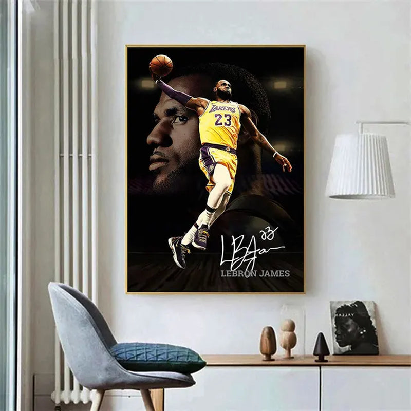 Baseball Tennis Basketball Player Posters Basketball Super Star Canvas Painting Wall Art Prints Fans Gifts Living Room Decor