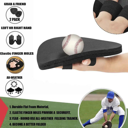 YOUZI Baseball Training Gloves Infield Training Gloves Softhands Foam Fielding Trainer Baseball Fielding Gloves Pancake Glove