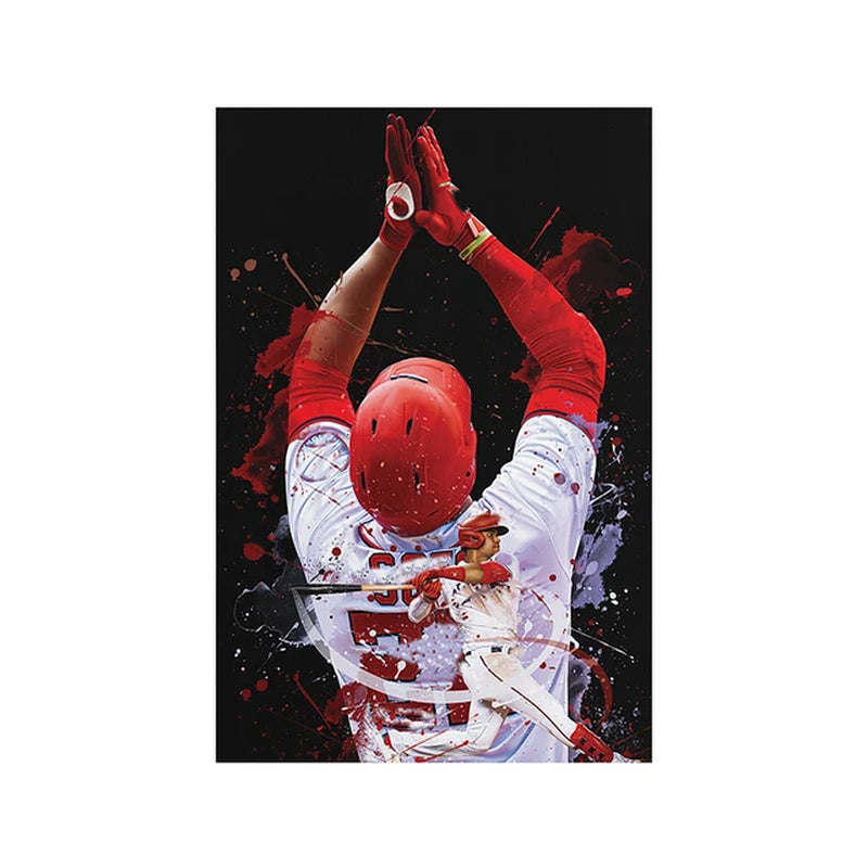 Famous Baseball Star Trout Graffiti Canvas Painting Sports Player Mookie Portrait Poster and Print Wall Art Room Decor Fans Gift