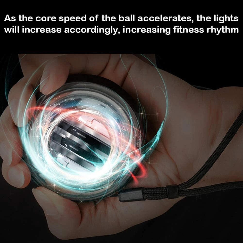 LED Gyroscopic Powerball Autostart Range Gyro Power Self Start Wrist Ball Fitness Exercise Equipment Arm Hand Muscle Trainer